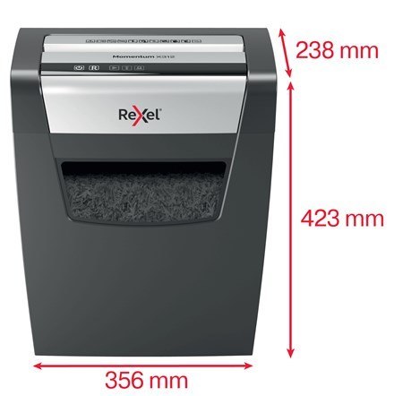 REXEL Rexel Niszczarka Momentum X312, 12 kartek, 23 l kosz REXEL Rexel Niszczarka Momentum X312, 12 kartek, 23 l kosz