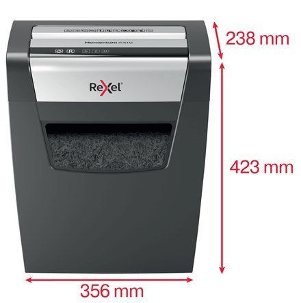 REXEL Rexel Niszczarka Momentum X410, 10 kartek, 23 l kosz REXEL Rexel Niszczarka Momentum X410, 10 kartek, 23 l kosz
