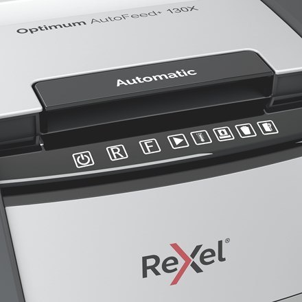 REXEL Rexel Niszczarka Optimum AutoFeed+ 130X, (P-4), 130 kartek, 44 l kosz REXEL Rexel Niszczarka Optimum AutoFeed+ 130X, (P-4), 130 kartek, 44 l kosz
