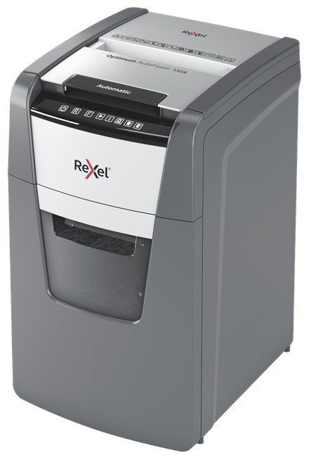 REXEL Rexel Niszczarka Optimum AutoFeed+ 130X, (P-4), 130 kartek, 44 l kosz REXEL Rexel Niszczarka Optimum AutoFeed+ 130X, (P-4), 130 kartek, 44 l kosz