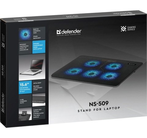 Defender DEFENDER PODSTAWKA CHŁODZĄCA POD LAPTOPA NS-509 15.6" 5W 2XUSB 29509 Defender DEFENDER PODSTAWKA CHŁODZĄCA POD LAPTOPA NS-509 15.6" 5W 2XUSB 29509