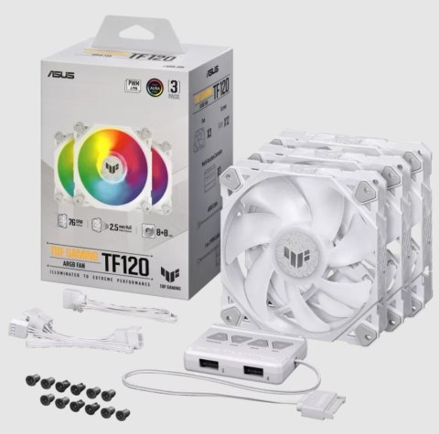 ASUS Wentylator ASUS TF120 TUF GAMING ARGB WHITE 3IN1 ASUS Wentylator ASUS TF120 TUF GAMING ARGB WHITE 3IN1