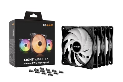 BE QUIET! WENTYLATOR BE QUIET! Light Wings LX 120mm PWM high-speed Triple Pack BE QUIET! WENTYLATOR BE QUIET! Light Wings LX 120mm PWM high-speed Triple Pack