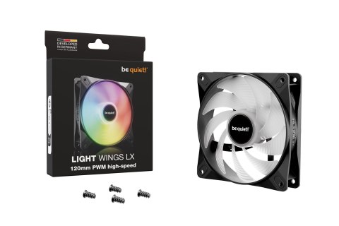 BE QUIET! WENTYLATOR BE QUIET! Light Wings LX 120mm PWM high-speed BE QUIET! WENTYLATOR BE QUIET! Light Wings LX 120mm PWM high-speed