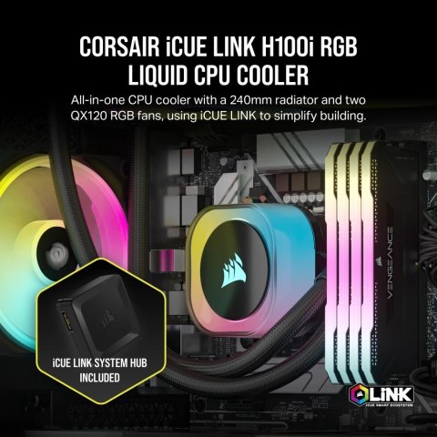 Corsair Chłodzenie wodne Corsair iCUE LINK H100i RGB Black Corsair Chłodzenie wodne Corsair iCUE LINK H100i RGB Black