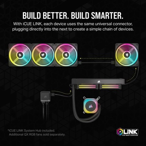 Corsair Chłodzenie wodne Corsair iCUE LINK H100i RGB Black Corsair Chłodzenie wodne Corsair iCUE LINK H100i RGB Black