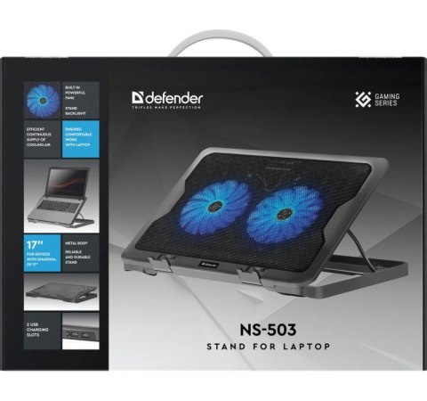 Defender DEFENDER PODSTAWKA CHŁODZĄCA POD LAPTOPA NS-503 15.6"-17" 2W 2XUSB 29503 Defender DEFENDER PODSTAWKA CHŁODZĄCA POD LAPTOPA NS-503 15.6"-17" 2W 2XUSB 29503