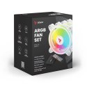 SAVIO SAVIO ZESTAW 4 WENTYLATORÓW ARGB 120 MM WRAZ Z KONTROLEREM ORAZ PILOTEM FAN-01 WHITE