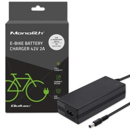 Qoltec QOLTEC ŁADOWARKA DO BATERII ROWERU ELEKTRYCZNEGO 36V | 42V | 2A | 5.5*2.1