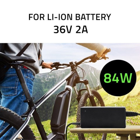 Qoltec QOLTEC ŁADOWARKA DO BATERII ROWERU ELEKTRYCZNEGO 36V | 42V | 2A | 5.5*2.1 Qoltec QOLTEC ŁADOWARKA DO BATERII ROWERU ELEKTRYCZNEGO 36V | 42V | 2A | 5.5*2.1