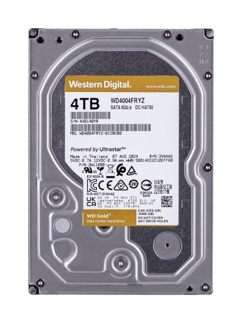 WD Dysk twardy HDD WD Gold 4TB 3,5" SATA WD4004FRYZ WD Dysk twardy HDD WD Gold 4TB 3,5" SATA WD4004FRYZ