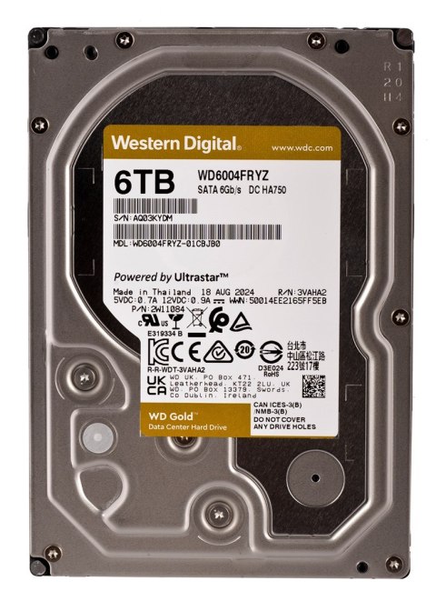 WD Dysk twardy HDD WD Gold 6TB 3,5" SATA WD6004FRYZ WD Dysk twardy HDD WD Gold 6TB 3,5" SATA WD6004FRYZ