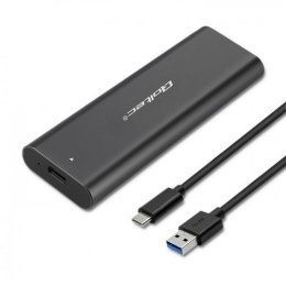 Qoltec QOLTEC OBUDOWA DO DYSKÓW KIESZEŃ M.2 SATA SSD | NVME | USB TYP C