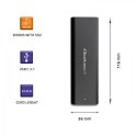 Qoltec QOLTEC OBUDOWA DO DYSKÓW KIESZEŃ M.2 SATA SSD | NVME | USB TYP C
