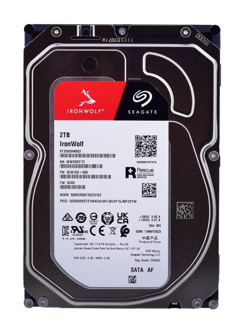 Seagate Dysk twardy HDD Seagate IronWolf 2TB 3,5" SATA ST2000VN003 Seagate Dysk twardy HDD Seagate IronWolf 2TB 3,5" SATA ST2000VN003