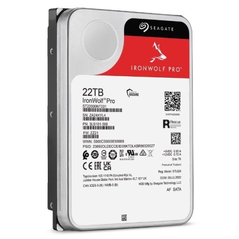Seagate Dysk twardy HDD Seagate IronWolf Pro 22TB 3,5" SATA ST22000NT001 Seagate Dysk twardy HDD Seagate IronWolf Pro 22TB 3,5" SATA ST22000NT001