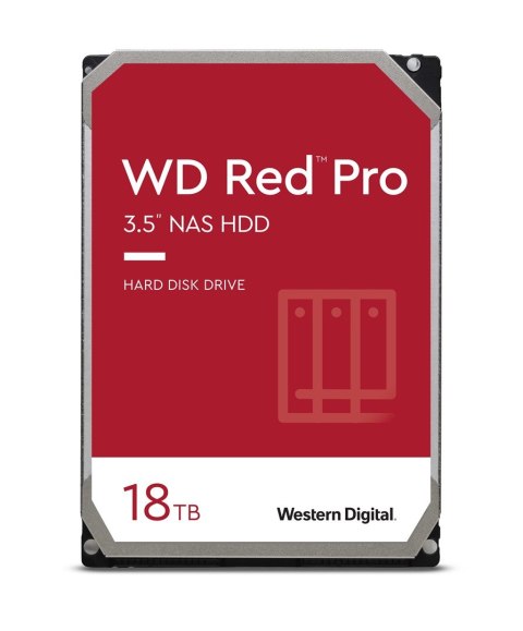 WD Dysk HDD WD Red Pro WD181KFGX (18 TB ; 3.5"; 512 MB; 7200 obr/min) WD Dysk HDD WD Red Pro WD181KFGX (18 TB ; 3.5"; 512 MB; 7200 obr/min)