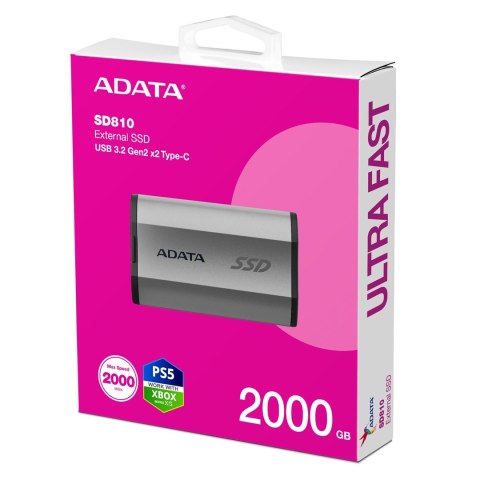 ADATA ADATA DYSK SSD SD 810 2TB SILVER ADATA ADATA DYSK SSD SD 810 2TB SILVER