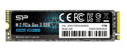 Silicon Power Dysk SSD Silicon Power A60 1TB M.2 PCIe NVMe Gen3x4 TLC 2200/1600 MB/s (SP001TBP34A60M28)