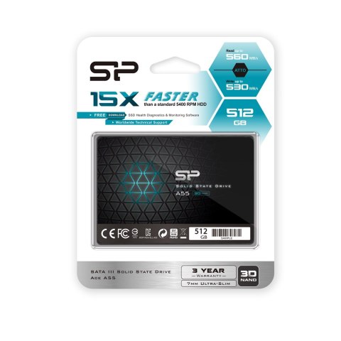 Silicon Power Dysk SSD Silicon Power Ace A55 512GB 2,5" SATA III 560/530 MB/s (SP512GBSS3A55S25) Silicon Power Dysk SSD Silicon Power Ace A55 512GB 2,5" SATA III 560/530 MB/s (SP512GBSS3A55S25)
