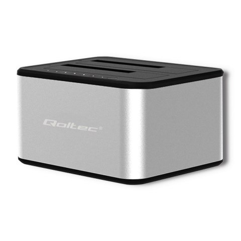 Qoltec QOLTEC STACJA DOKUJĄCA DYSKÓW 2XHDD/SSD 2.5"/3.5" SATA | USB 3.0 | KLONOWANIE Qoltec QOLTEC STACJA DOKUJĄCA DYSKÓW 2XHDD/SSD 2.5"/3.5" SATA | USB 3.0 | KLONOWANIE