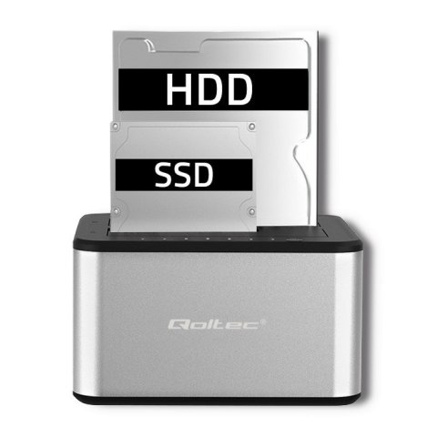 Qoltec QOLTEC STACJA DOKUJĄCA DYSKÓW 2XHDD/SSD 2.5"/3.5" SATA | USB 3.0 | KLONOWANIE Qoltec QOLTEC STACJA DOKUJĄCA DYSKÓW 2XHDD/SSD 2.5"/3.5" SATA | USB 3.0 | KLONOWANIE