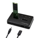 Qoltec QOLTEC STACJA DOKUJĄCA DYSKÓW 2X SSD M.2 SATA | NGFF | USB TYP C