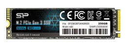 Silicon Power Dysk SSD Silicon Power A60 256GB M.2 PCIe NVMe Gen3x4 TLC 2100/1200 MB/s (SP256GBP34A60M28)