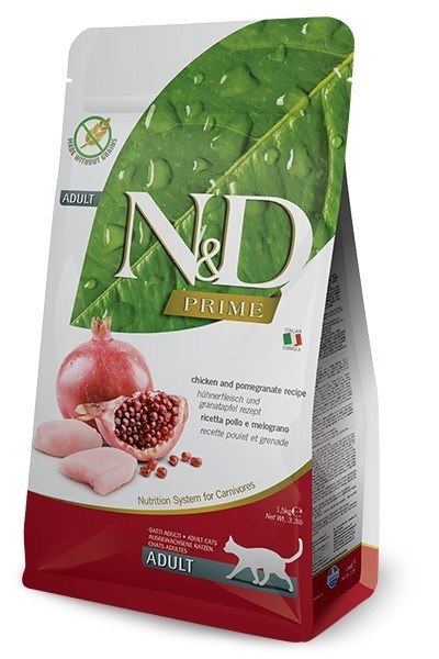 Farmina FARMINA N&D Prime Chicken & Pomegranate Adult - sucha karma dla kota - 1,5kg Farmina FARMINA N&D Prime Chicken & Pomegranate Adult - sucha karma dla kota - 1,5kg