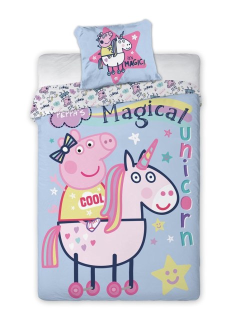 Faro Pościel młodzieżowa dziecięca Świnka Peppa 022 140x200cm + poduszka 70x90cm Faro Pościel młodzieżowa dziecięca Świnka Peppa 022 140x200cm + poduszka 70x90cm