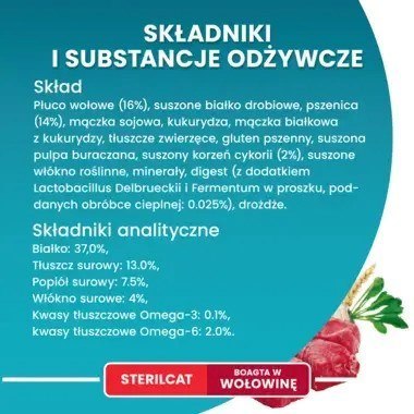 PURINA NESTLE PURINA ONE Sterilcat Wołowina 9,75kg PURINA NESTLE PURINA ONE Sterilcat Wołowina 9,75kg
