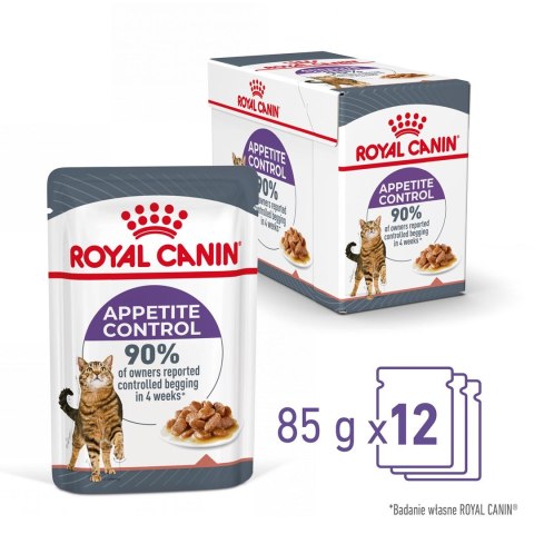 ROYAL CANIN FCN Appetite Control w sosie - mokra karma dla kota dorosłego - 12x85g ROYAL CANIN FCN Appetite Control w sosie - mokra karma dla kota dorosłego - 12x85g