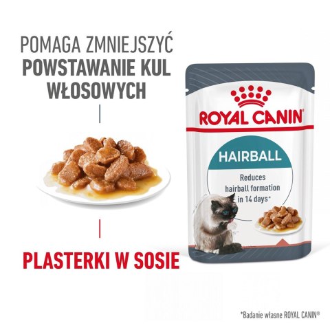 Royal Canin ROYAL CANIN FCN Hairball Care w sosie - mokra karma dla kota dorosłego - 12x85g Royal Canin ROYAL CANIN FCN Hairball Care w sosie - mokra karma dla kota dorosłego - 12x85g