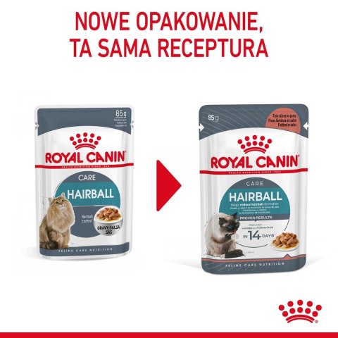 Royal Canin ROYAL CANIN FCN Hairball Care w sosie - mokra karma dla kota dorosłego - 12x85g Royal Canin ROYAL CANIN FCN Hairball Care w sosie - mokra karma dla kota dorosłego - 12x85g