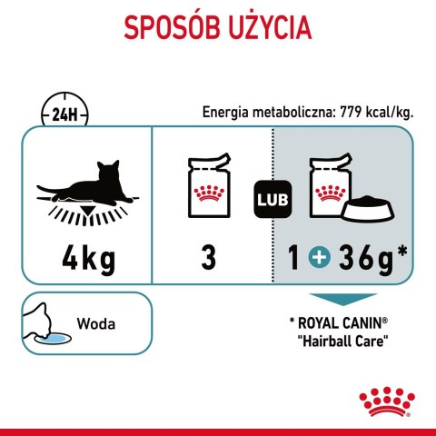 Royal Canin ROYAL CANIN FCN Hairball Care w sosie - mokra karma dla kota dorosłego - 12x85g Royal Canin ROYAL CANIN FCN Hairball Care w sosie - mokra karma dla kota dorosłego - 12x85g