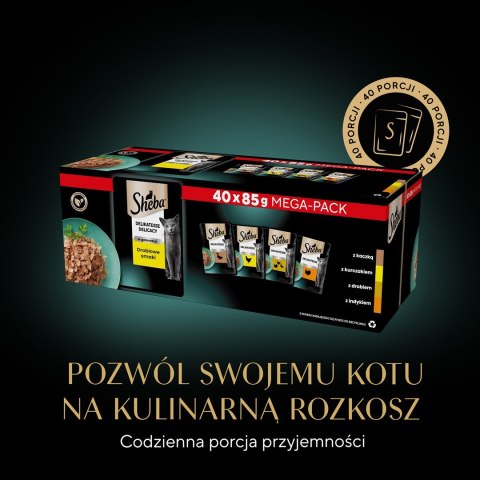Sheba SHEBA Delicacy drobiowe smaki w galarecie- Drób - Mokra karma dla kota - 40x85g Sheba SHEBA Delicacy drobiowe smaki w galarecie- Drób - Mokra karma dla kota - 40x85g