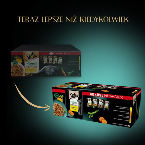 Sheba SHEBA Nature's Collection drobiowe smaki w galarecie- Drób - Adult- Mokra karma dla kota- 40x85 Sheba SHEBA Nature's Collection drobiowe smaki w galarecie- Drób - Adult- Mokra karma dla kota- 40x85