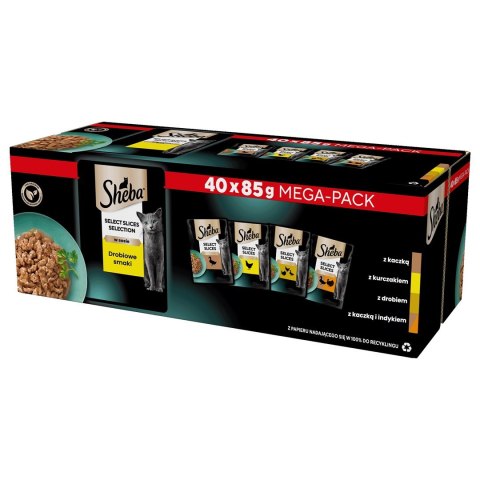 Sheba SHEBA Selection Select Slices Drobiowe Smaki 85g Sheba SHEBA Selection Select Slices Drobiowe Smaki 85g