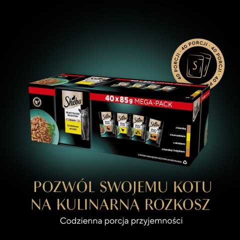Sheba SHEBA Selection Select Slices Drobiowe Smaki 85g Sheba SHEBA Selection Select Slices Drobiowe Smaki 85g