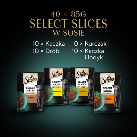 Sheba SHEBA Selection Select Slices Drobiowe Smaki 85g Sheba SHEBA Selection Select Slices Drobiowe Smaki 85g