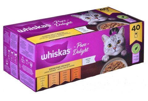 Whiskas WHISKAS Pure Delight Drobiowe Frykasy w galaretce - mokra karma dla kota - 40 x 85g Whiskas WHISKAS Pure Delight Drobiowe Frykasy w galaretce - mokra karma dla kota - 40 x 85g