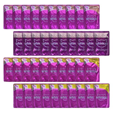 Whiskas WHISKAS Pure Delight Drobiowe Frykasy w galaretce - mokra karma dla kota - 40 x 85g Whiskas WHISKAS Pure Delight Drobiowe Frykasy w galaretce - mokra karma dla kota - 40 x 85g