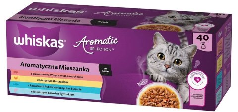 Whiskas WHISKAS Saszetki aromatyczne mix smaków 40x85g Whiskas WHISKAS Saszetki aromatyczne mix smaków 40x85g
