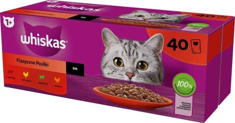 Whiskas WHISKAS Saszetki drób,jagnię,woł dla kota 40x85g Whiskas WHISKAS Saszetki drób,jagnię,woł dla kota 40x85g