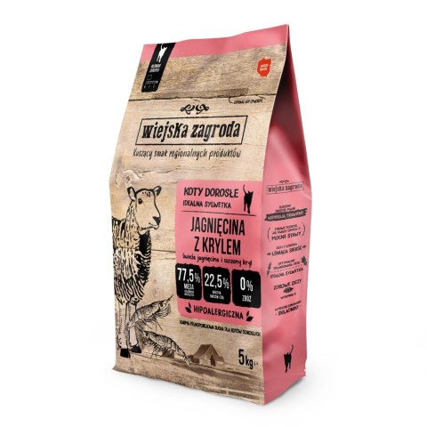 Wiejska zagroda Wiejska Zagroda Jagnięcina z krylem dla kotów 5kg Wiejska zagroda Wiejska Zagroda Jagnięcina z krylem dla kotów 5kg