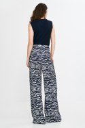 Spodnie palazzo SD115 Wzór Zebra/Navy - Nife