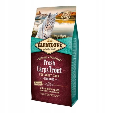 CARNILOVE CARNILOVE CAT FRESH CARP&TROUT STERILISED 6kg CARNILOVE CARNILOVE CAT FRESH CARP&TROUT STERILISED 6kg