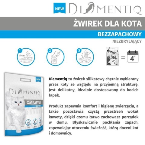 DIAMENTIQ DIAMENTIQ Neutral - żwirek neutralny - 30 l DIAMENTIQ DIAMENTIQ Neutral - żwirek neutralny - 30 l