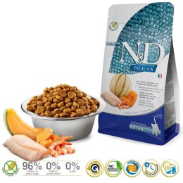 Farmina FARMINA N&D Ocean Cat Cod, Shrimp&Pumpkin - sucha karma dla kociąt - 1,5 kg