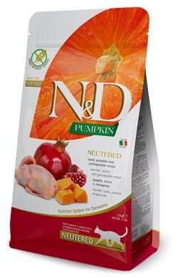 Farmina Farmina N&D Pumpkin Neutered sucha karma z przepiórką dla kotów po zabiegu kastracji 5kg